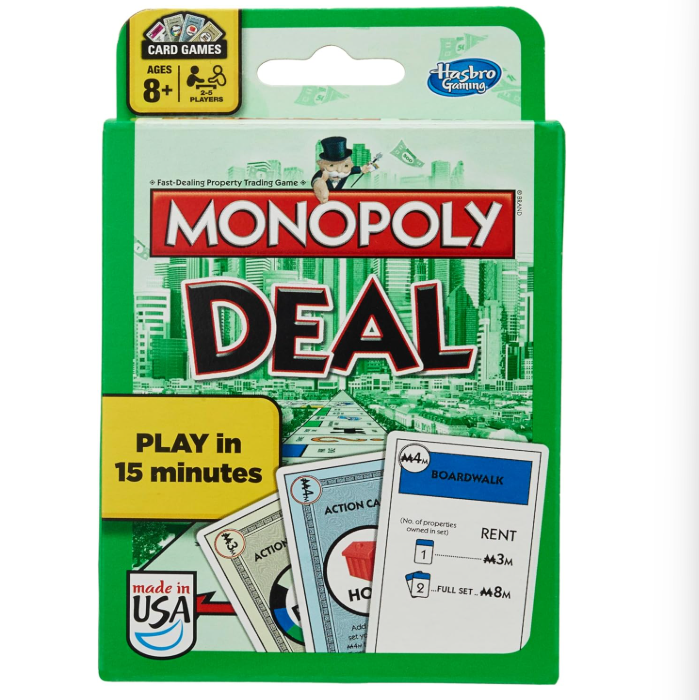 Hasbro Game Monopoly - เกมไพ่โมโนโพลีดีลของแฮสโบร | เกมไพ่ที่เล่นได้รวดเร็ว | เกมสนุกสำหรับครอบครัวและเด็ก |