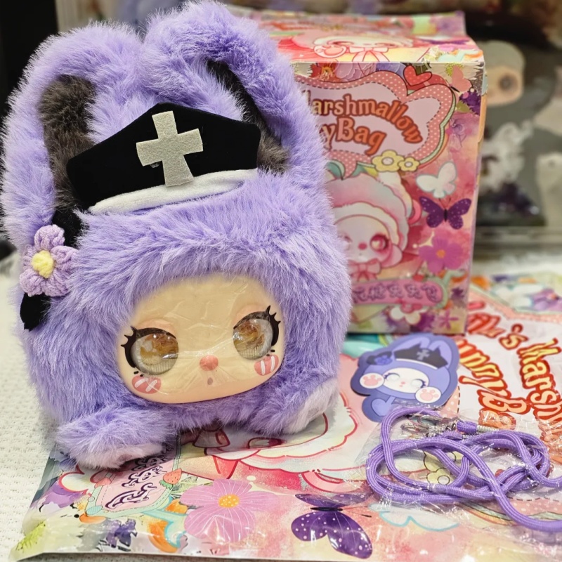 Vinyl Figure Blank - ใหม่ของแท้ Liila Cotton Candy กระต่ายกระเป๋าชุดกล่องตาบอดไวนิลกระเป๋าตุ๊กตา Kawaii