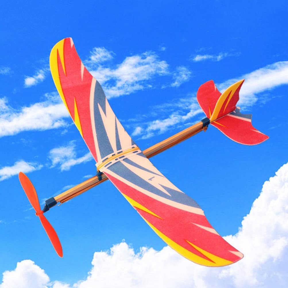 Model Airplane Plastic - เครื่องบินจำลอง 10 ชิ้น ใช้พลังงานจากยางรัด เครื่องร่อน เครื่องบินทิ้งระเบิด