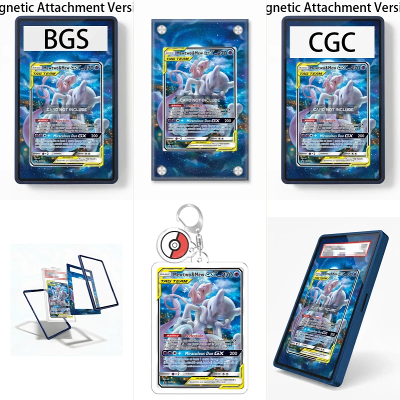 Display Case Acrylic - กล่องอะคริลิคใสแบบรีไซเคิลสำหรับใส่การ์ดโปเกมอน TCG มิวทู & มิว GX