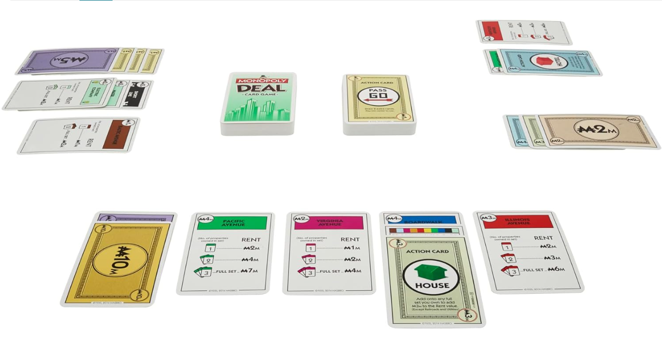 เกมไพ่โมโนโพลีดีลของแฮสโบร |   - Hasbro Game Monopoly บทวิจารณ์และราคา