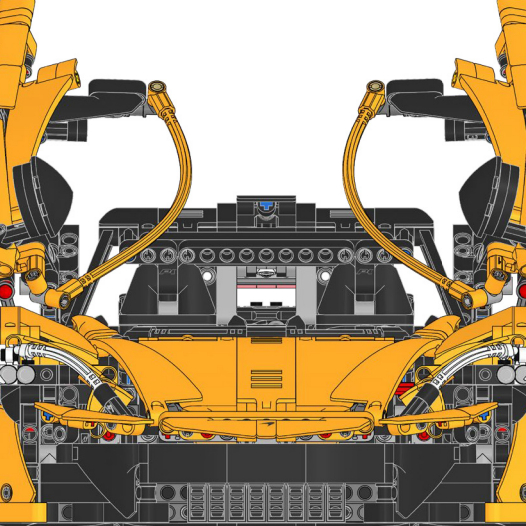 รถสปอร์ตสีเหลืองแบบประกอบเอง ข - Lego Set Technic บทวิจารณ์และราคา